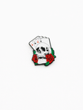 Skull, Roses and Pokar Pin