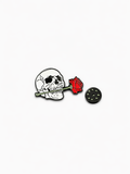 Skull with Rose Pin.