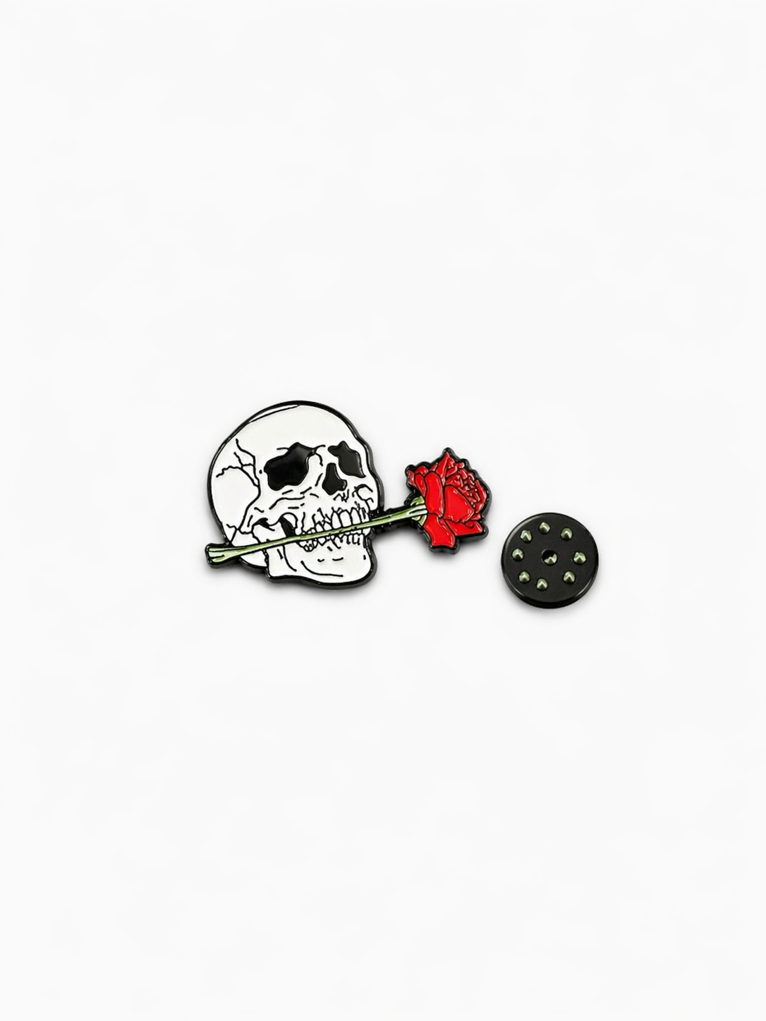 Skull with Rose Pin.