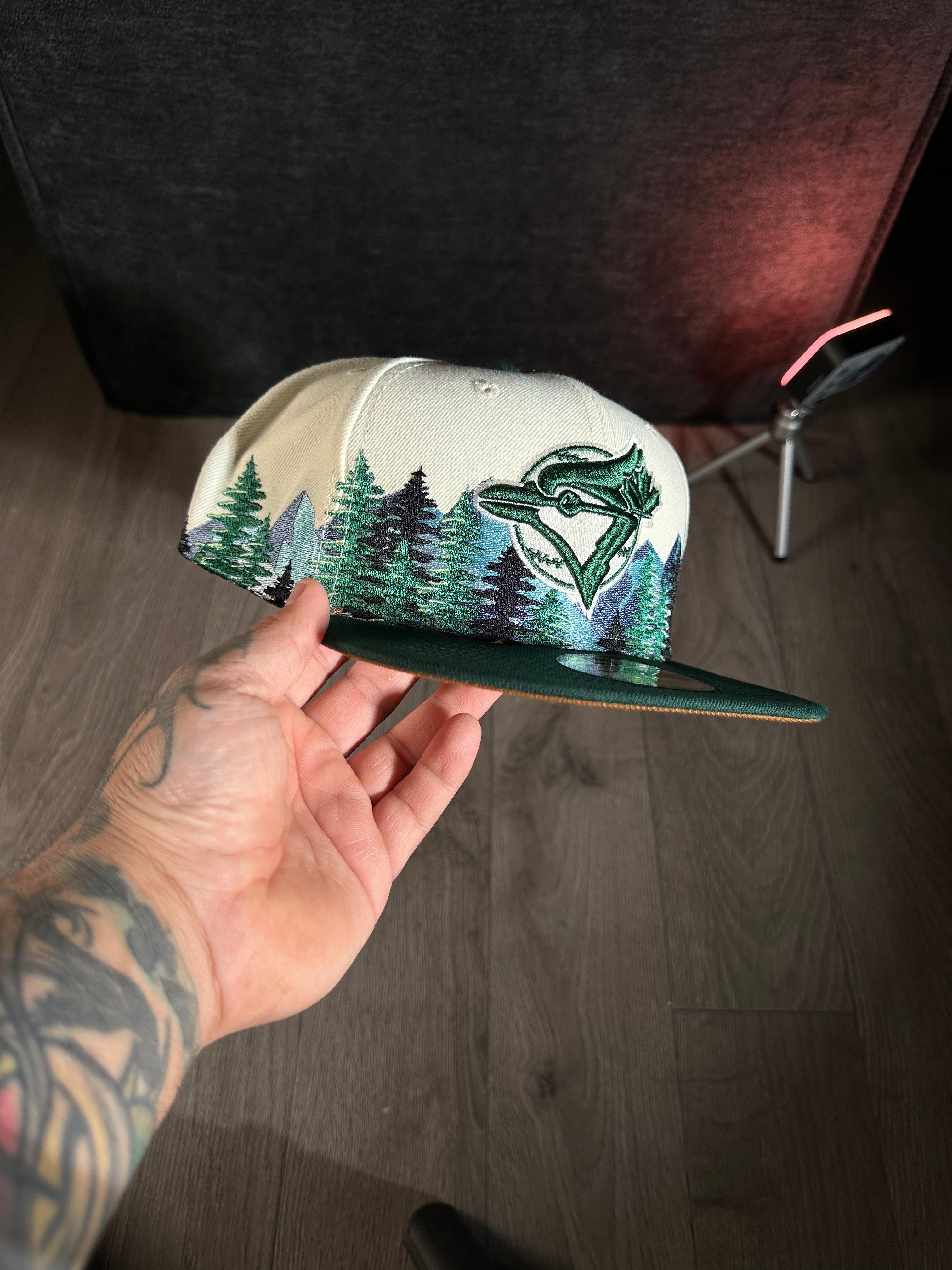 NEW ERA 59FIFTY TORONTO BLUE JAYS FOREST GREEN/PINE TREES