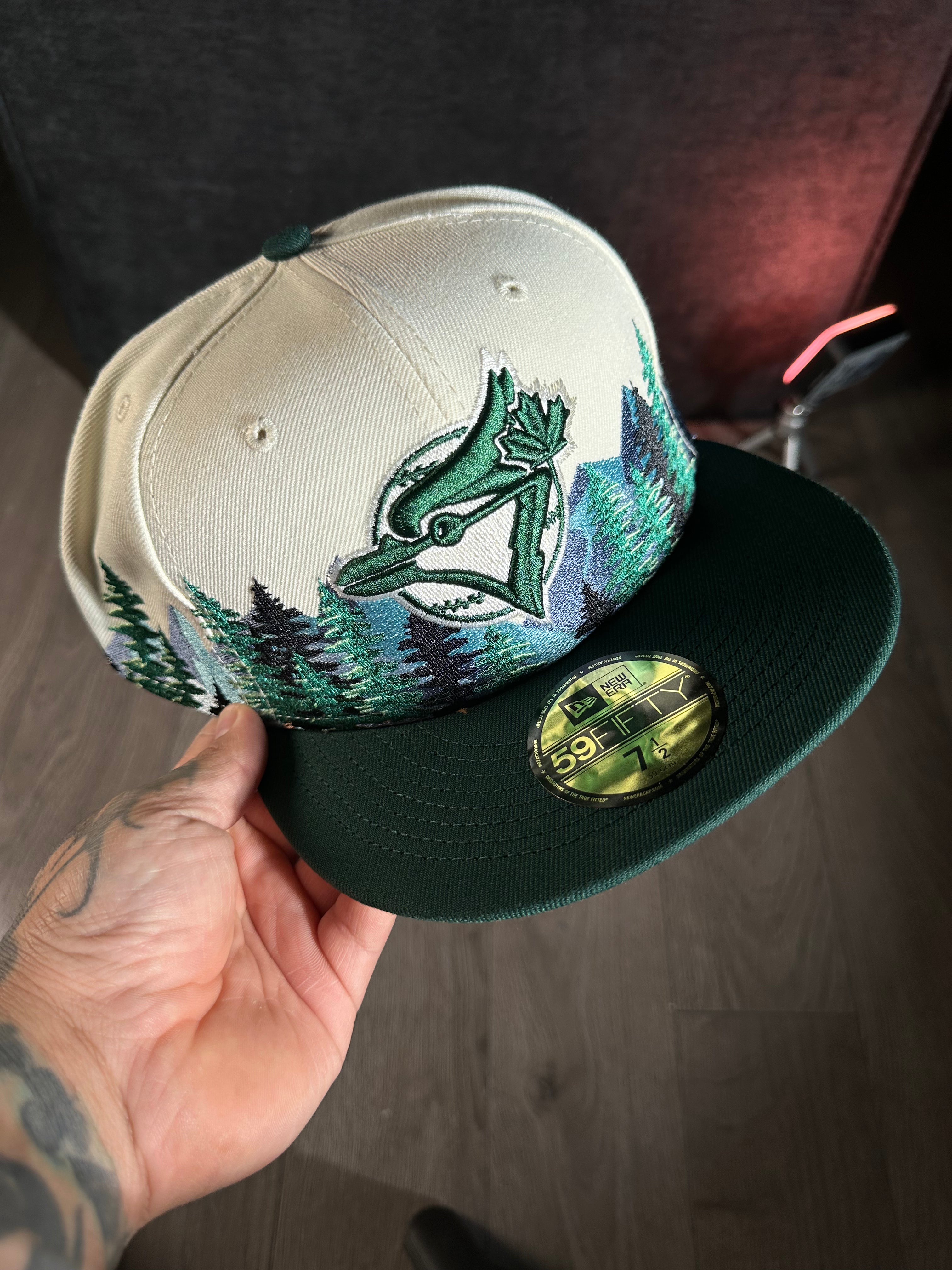 NEW ERA 59FIFTY TORONTO BLUE JAYS FOREST GREEN/PINE TREES