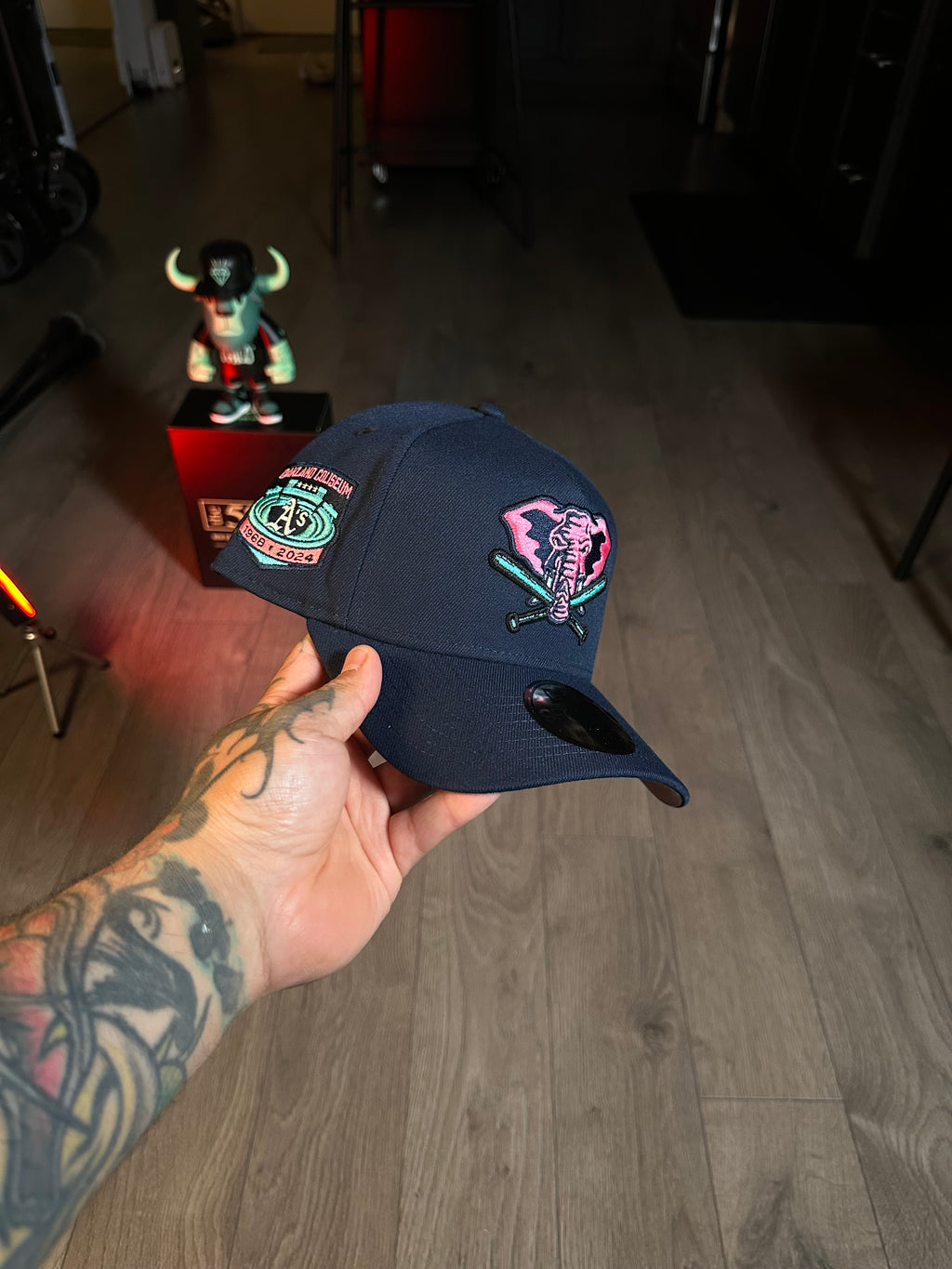 NEW ERA 9FORTY OAKLAND ATHLETICS COLISEUM OCEAN BLUE P. E.