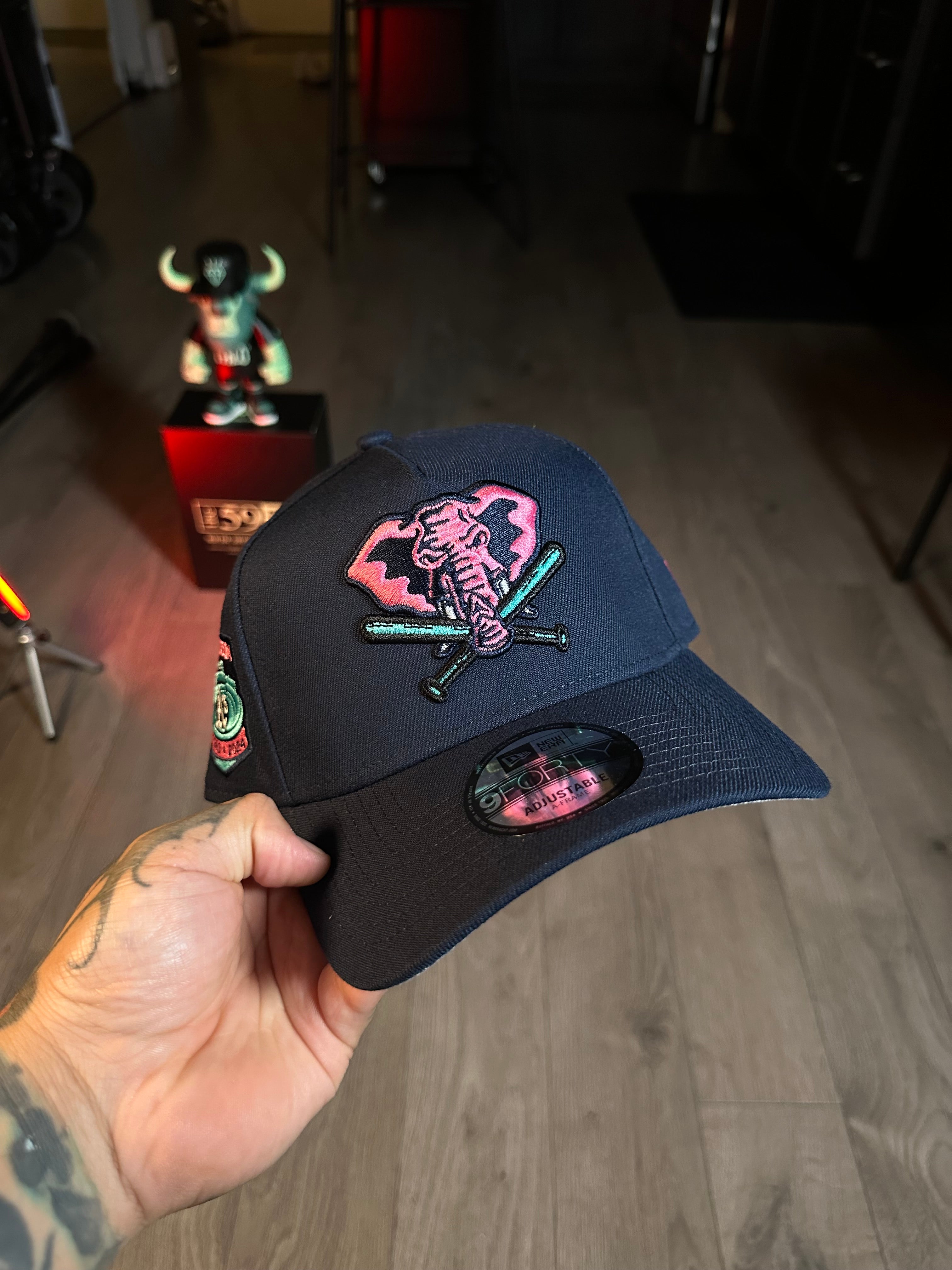 NEW ERA 9FORTY OAKLAND ATHLETICS COLISEUM OCEAN BLUE P. E.