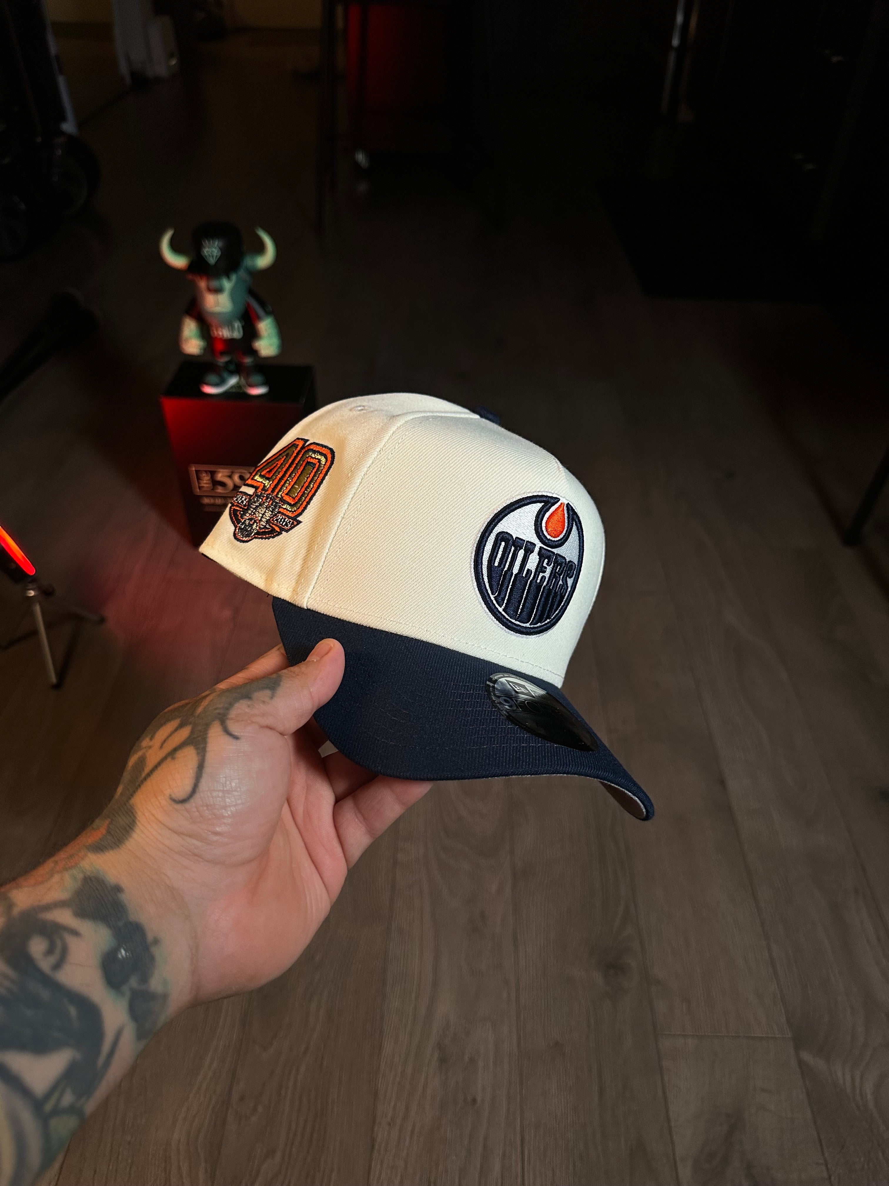 NEW ERA 9FORTY EDMONTON OILERS 40th ANNIVERSARY NAVY C.T.T.E.