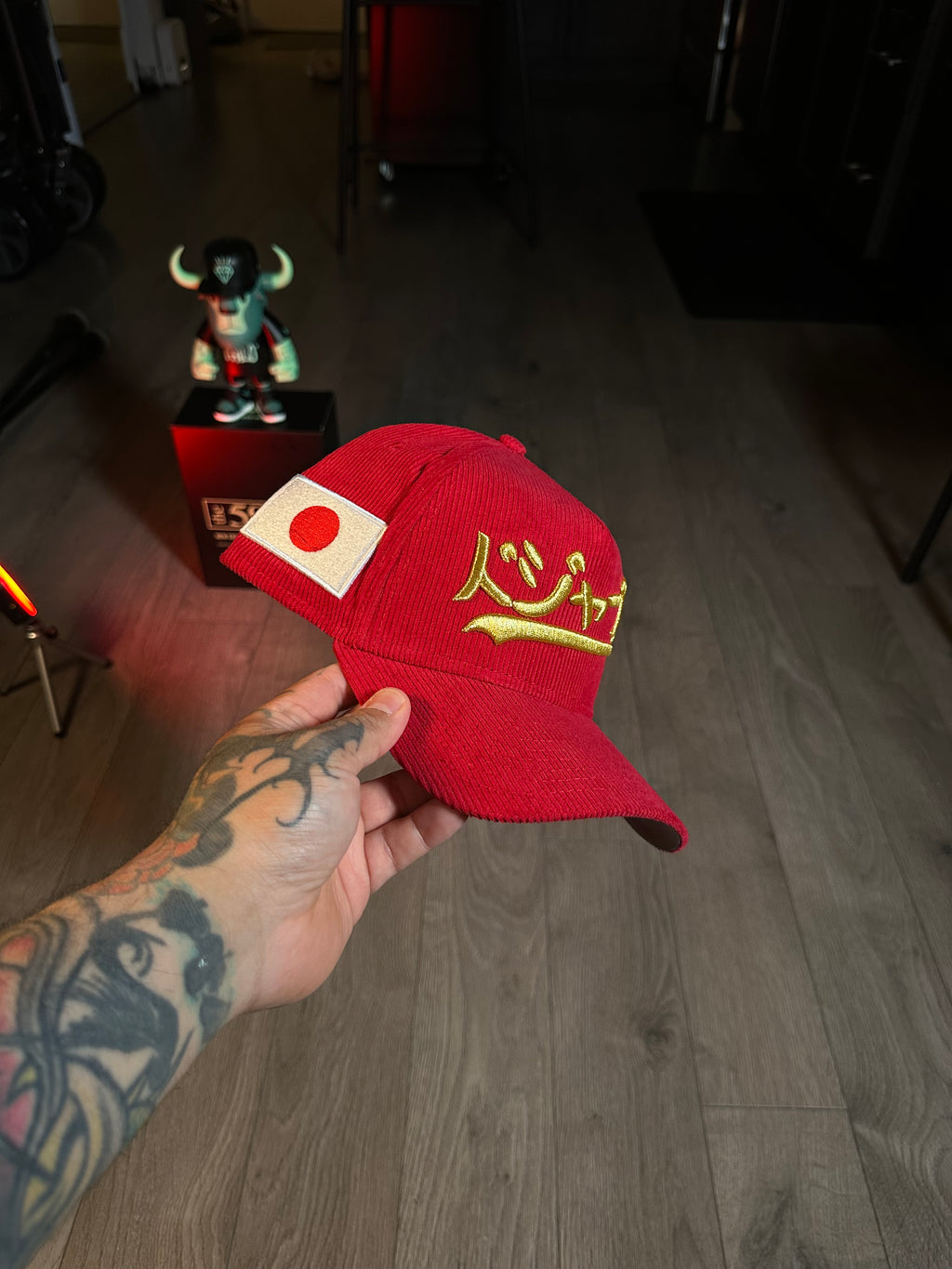 NEW ERA 9FORTY LOS ANGELES DODGERS JAPAN FLAG CORDUROY SCARLET