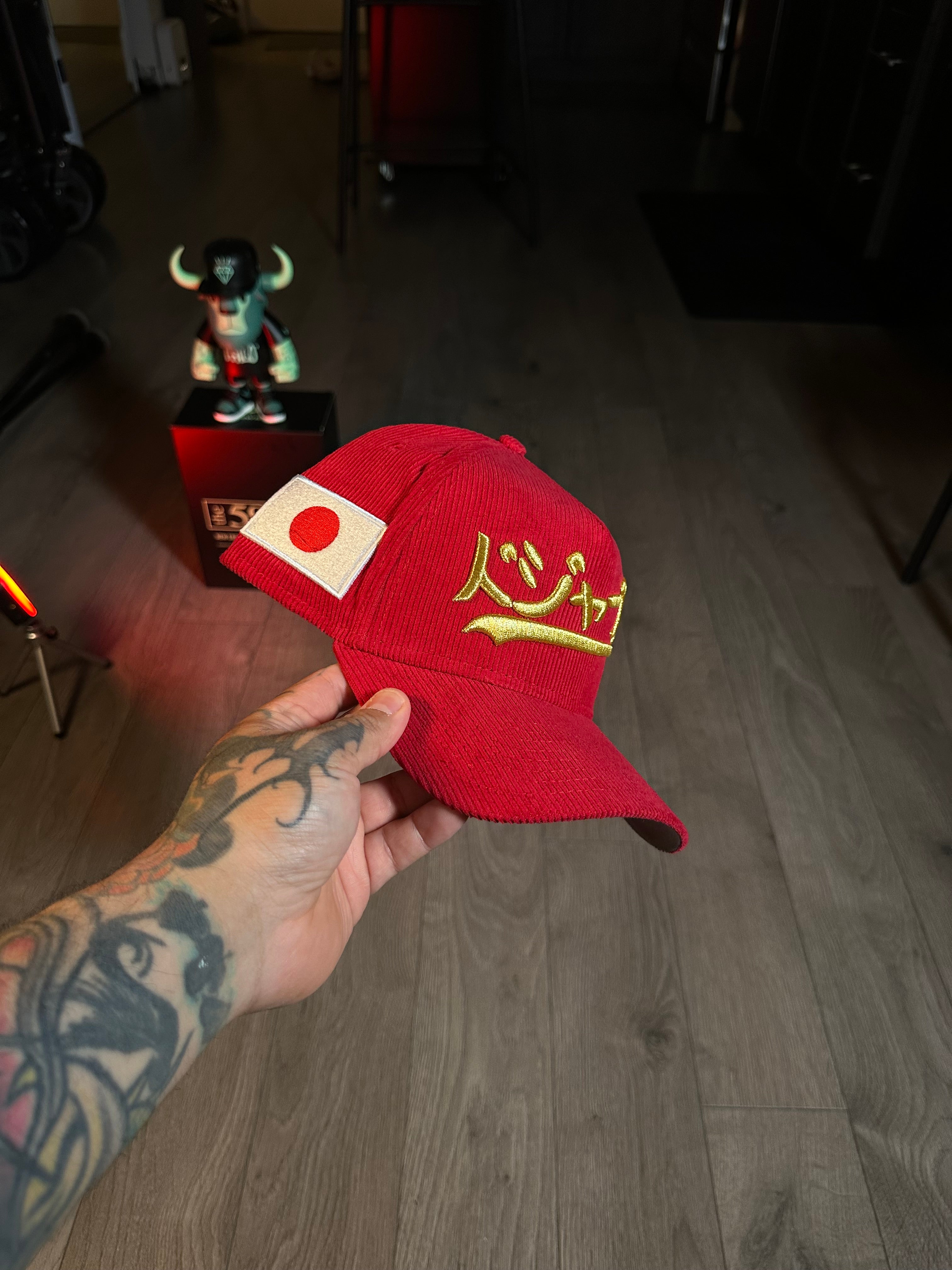 NEW ERA 9FORTY LOS ANGELES DODGERS JAPAN FLAG CORDUROY SCARLET